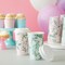 4 Pastel Designs 24 Pack Floral Paper Coffee Cups with Lids - Disposable To-Go Drinkware for Birthday Parties, Wedding Receptions, and Baby Showers - Coffee Cup 16 Oz